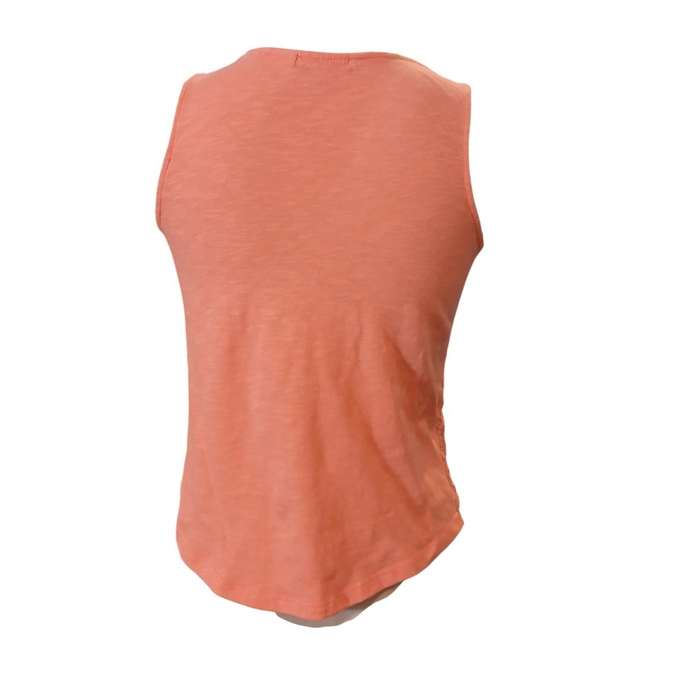 Charlotte Russe Coral Lace Tie Front Tank Top Glitter Mesh Size Juniors Medium - Picture 4 of 10